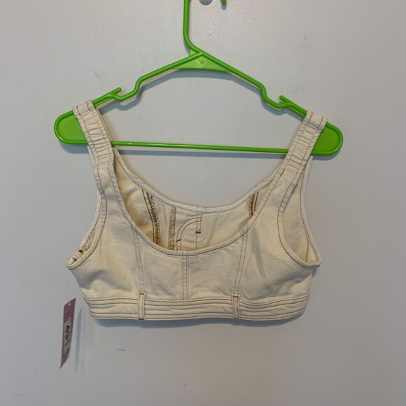 🐱 5 for $10.  WILD FABLE OFF WHITE/ECRU DENIM HALTER TOP NWT - Picture 4 of 9